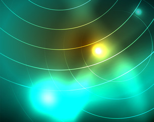 Shiny circles glowing abstract background