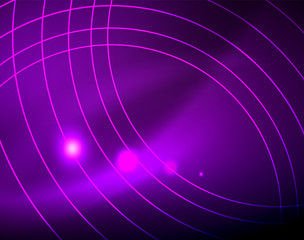 Neon circles abstract background