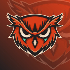 owl logo mascot design illusration concept