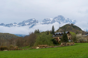 Fototapeta premium Mountain and fog in Panticosa
