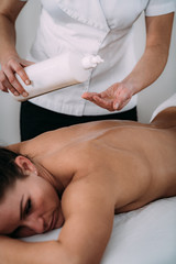 Obraz na płótnie Canvas Back Sports Massage Therapy