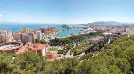 Gibralfaro panoramic of Málaga