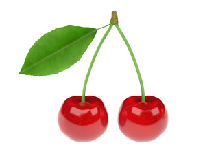 Cherry. 3d rendering illustration
