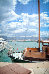 Nice France port blue sky and blue water