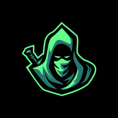 ASSASSIN E SPORTS LOGO FOR GAMING MASCOT OR TWITCH © g4s