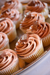 closeup of chocolate cupcakes