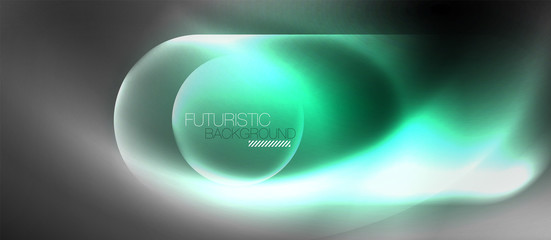 Fototapeta premium Neon glowing techno lines, hi-tech futuristic abstract background template
