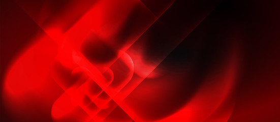 Neon glowing techno lines, hi-tech futuristic abstract background template