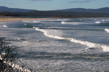 Australian ocean shore side panoramic view 