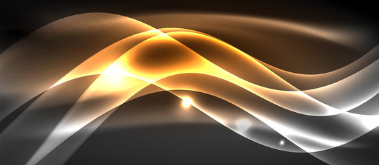 Fototapeta premium Neon light waves