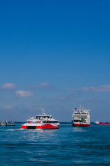 Fototapeta premium Passenger Ferry crossing the water