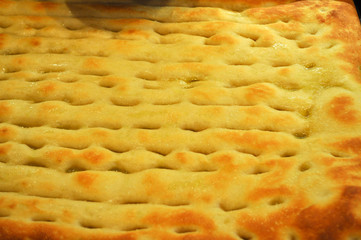 focaccia flat bread baked food