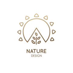 Nature linear logo landscape