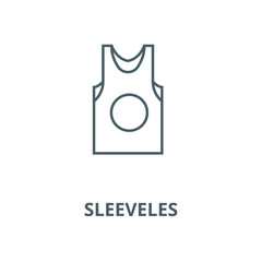 Sleeveles vector line icon, outline concept, linear sign