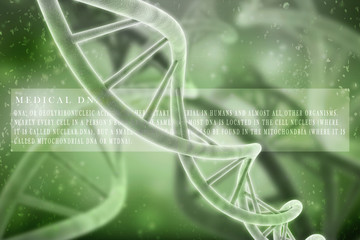 3d render of dna structure, abstract background