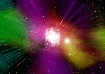 Naklejka premium galaxy in a free space