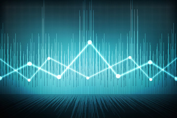 2d rendering Stock market online business concept. business Graph