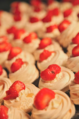 selection of strawberry cupcakes