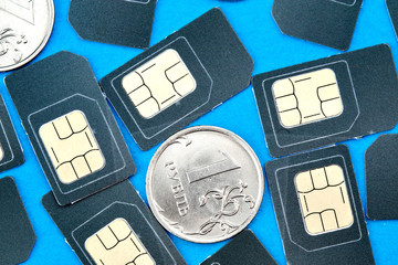 1 the Russian ruble and the SIM card for the phone