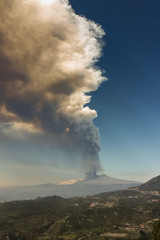 eruzione del vulcano Etna ,
