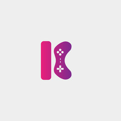letter k ame logo design template vector illustration,gamepad icon element © Vectoryzen