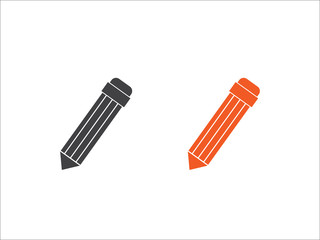 Pencil Icon Vector isolated on white background.