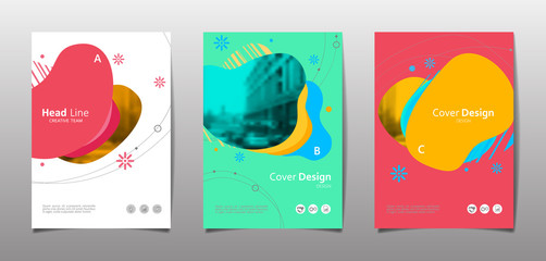 Cover design template for annual report. Abstract modern vector illustration. Cover presentation on a4. Abstract presentation templates. 