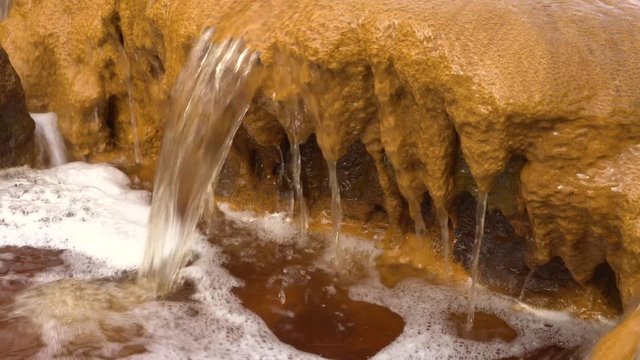 Located in a region that legend claims was part of King Solomon's mines, the Rio Tinto (Huelva, Spain) looks like deep, red wine, because iron is dissolved in the highly acidic river water. Mining act