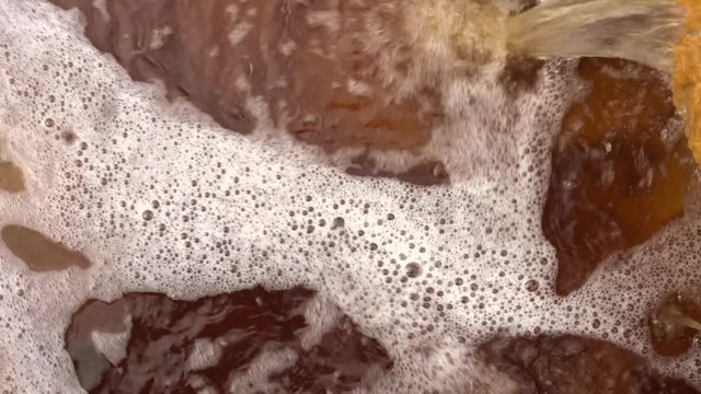 Located in a region that legend claims was part of King Solomon's mines, the Rio Tinto (Huelva, Spain) looks like deep, red wine, because iron is dissolved in the highly acidic river water. Mining act