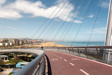 Fototapeta na wymiar Famous bridge in Pescara, Italy