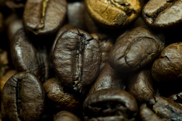 roasted coffee beans. background image