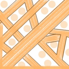 Contemporary modern oil painting in pale peach color.