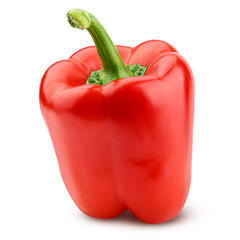 sweet pepper, paprika, isolated on white background, clipping path, full depth of field