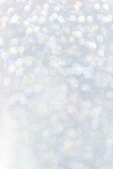Abstract white blurry background with bokeh circles