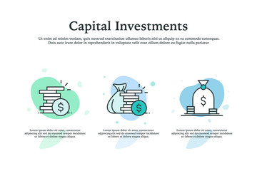 Capital Investments Icon Concept