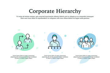 Corporate Hierarchy Icon Concept