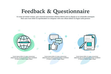 Feedback And Questionnaire Icon Concept