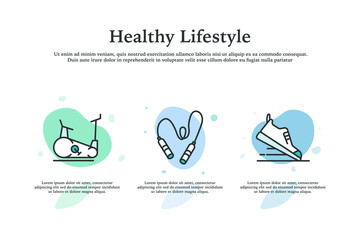 Fototapeta premium Healthy Lifestyle Icon Concept