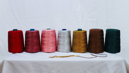 Colorful Knitting Wool Material Background