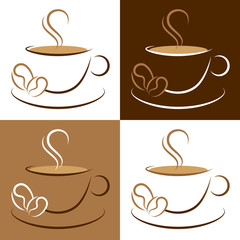 Set Kaffeetassen & Kaffeebohnen