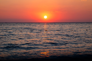 sunrise over the mediterranean sea