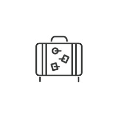 Suitcase Vector Icon, Pixel perfect Eps10. Isolated on white background