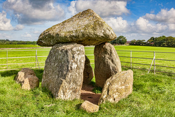Bodowyr Burial Chamber, Anglesey, Wales, UK.