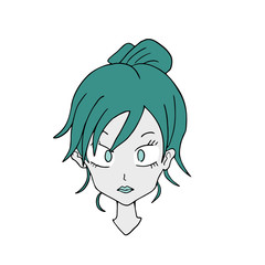 woman head illustration