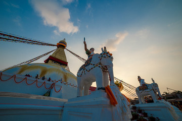 big stupa in Kathmandu, Nepal. November 11, 2018