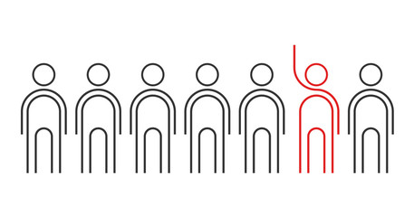 leader man flat illustration