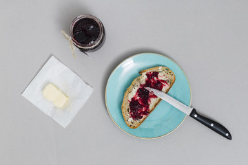 Breakfast with marmalade