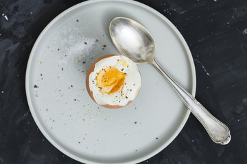 Breakfast with hard boiled eggs