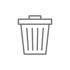 Trash can, garbage, waste line icon.