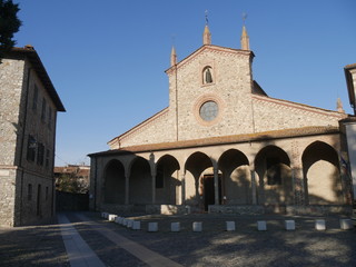 St. Colomban Basilica in Bobbio. Wanted by Irish St. Colomban that evangelided large part of Europe. The actual church was built on the remains of the Romanesque church of which only the bell tower re